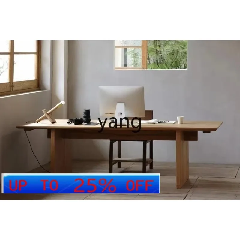 LMM long tea table full solid wood cherry log dining table living room dining room work table