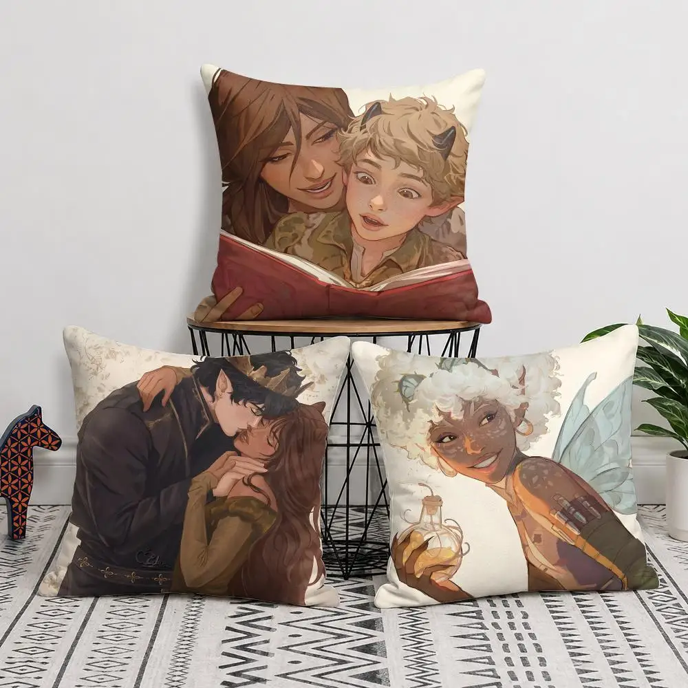 Novel The C-Cruel Prince Cushion Cover Double-Sided Plush Sofa Cushion Covers Organic Breathable Invisible Zipper