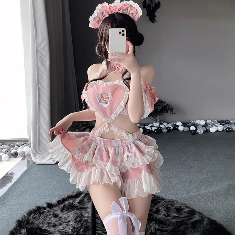 

Hot Sexy Woman Lingerie Lolita Babydoll Maid Dress Uniform Suit Costume Role Play Sexy Lingerie Cosplay Lace Porno Costumes