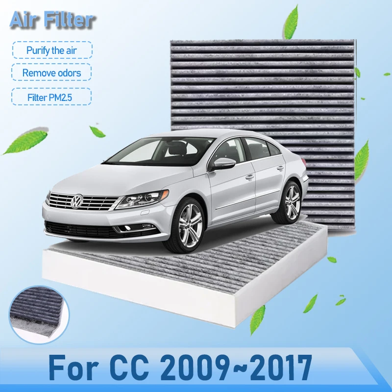 

Car Cabin Filter For Volkswagen CC 2009~2017 Passat Engine Activated Conditioner Air Filter Grids Replacement Auto Accessories