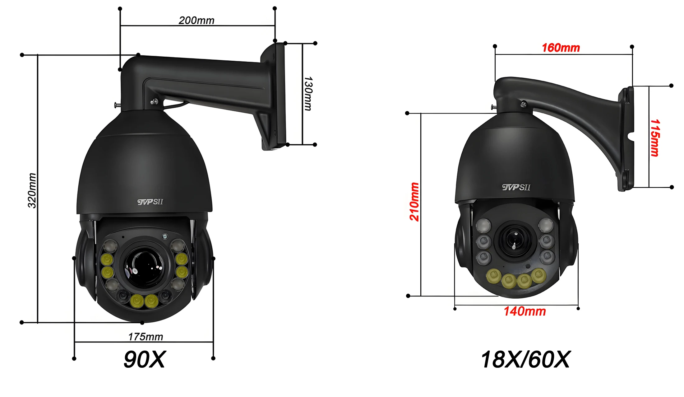 Metal Laser Infrared Full Color Auto Tracking Cruise 4K 90X Optical Zoom 360° Audio ONVIF Speed PTZ Surveillance POE IP Camera