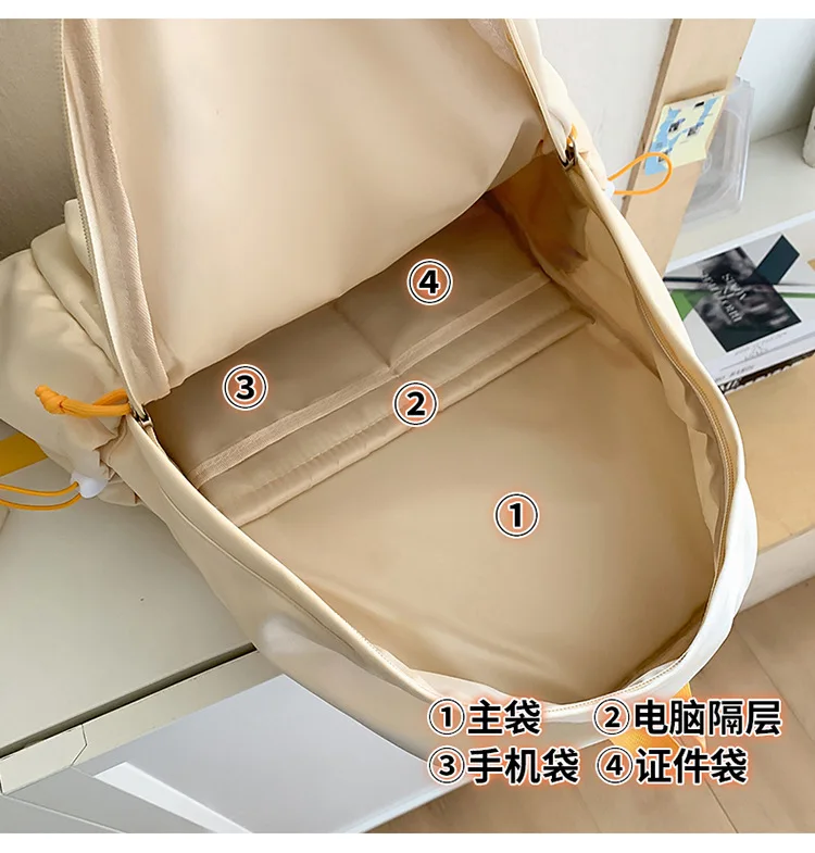 حقيبة مدرسية على ظهره حقيبة مدرسية للطلاب للجنسين حقيبة ظهر من النايلون حقائب ظهر للركاب والسفر والرياضات الخارجية #3