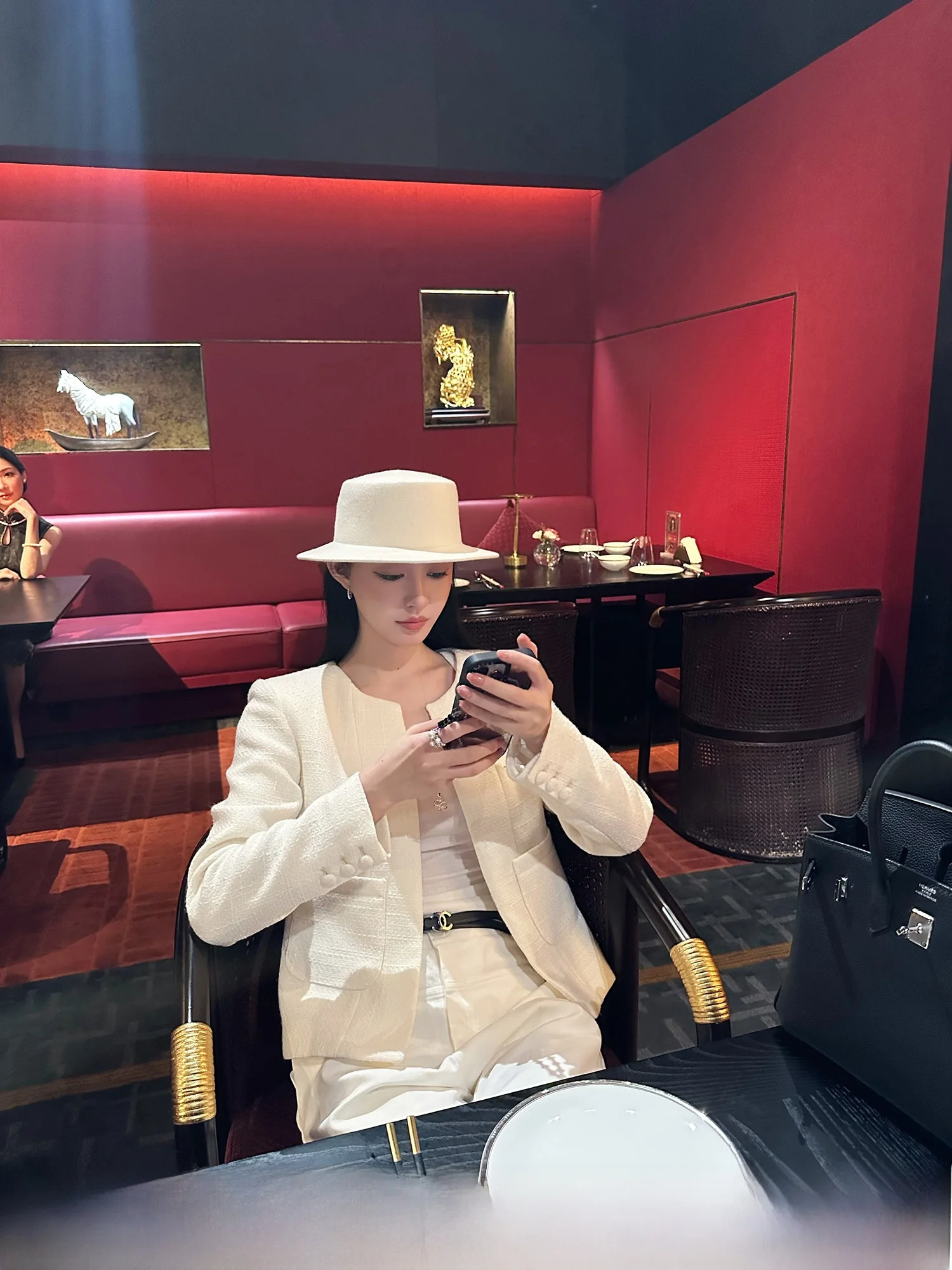 

Zeng Women's Luxury Sle ort Coat Long Sve Stand Collar Light Beige Color Faionable Casual Top for Ladies