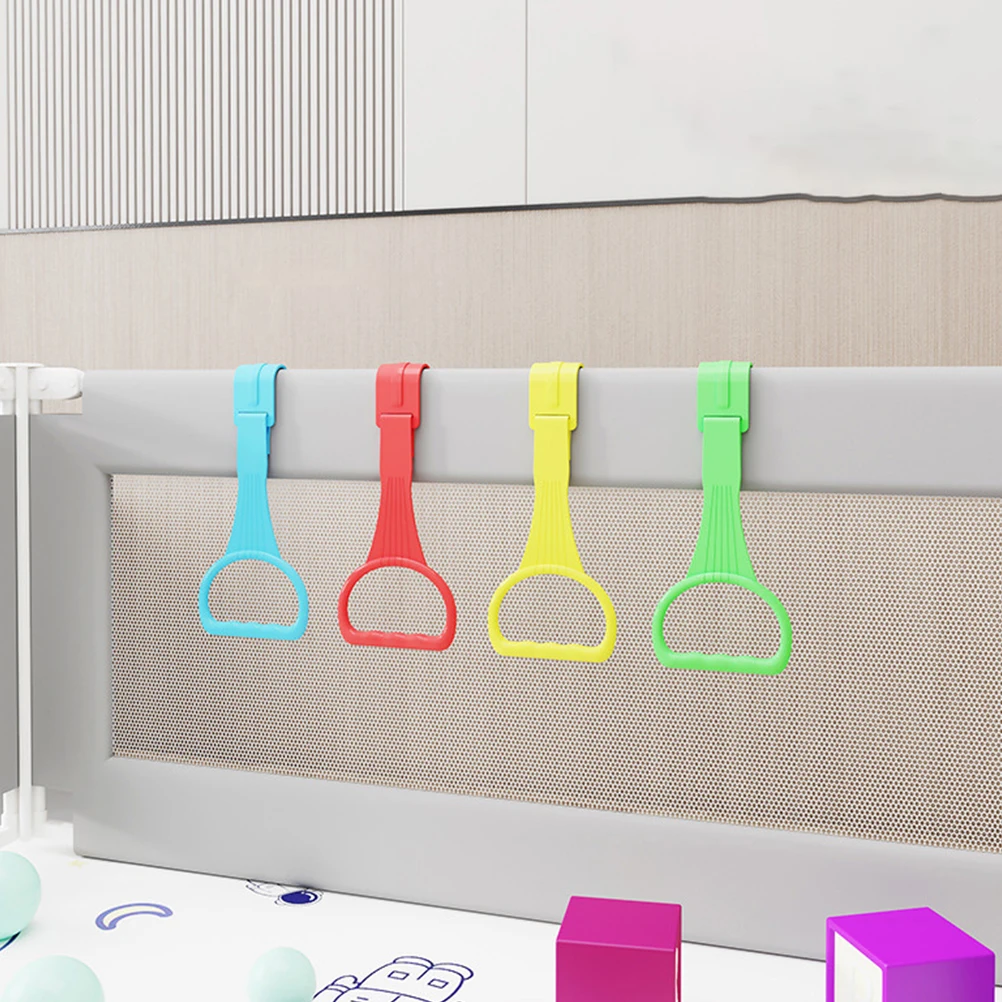 

8pcs Standing Safety Ring Durable Smooth Lightweight Walking Assist Crib Nursery Pull Ring Toddler Training Aid