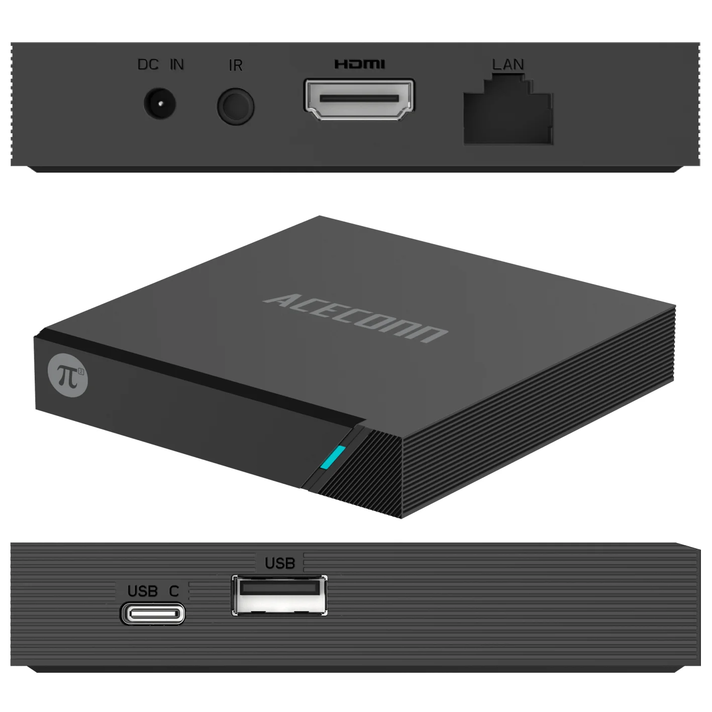 ACECONN Pi2 π2 4K 2160P 리눅스 STB TV 박스 IPTV 셋톱박스 BT 지원 풀 포맷 디코딩 통합 리모컨 기능