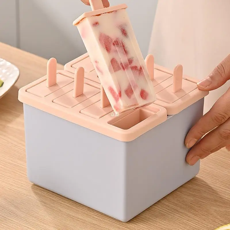 

Popsicle/Sorbet Mold Food Grade Household Popsicle Making Frozen Ice Box Abrasive Tools with Lid Homemade Ice Cream Artifact