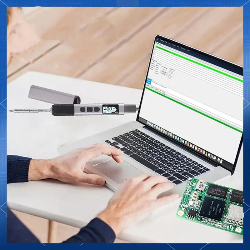 

PTS201 умный электрический паяльник 100 Вт мини портативная паяльная станция с быстрым нагревом универсальное жало для паяльника