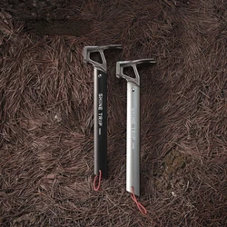 Lightweight Aluminum Alloy Handle Camping Tent Nail Puller, Mountaineering Hammer, Outdoor Tool, Stainless Steel