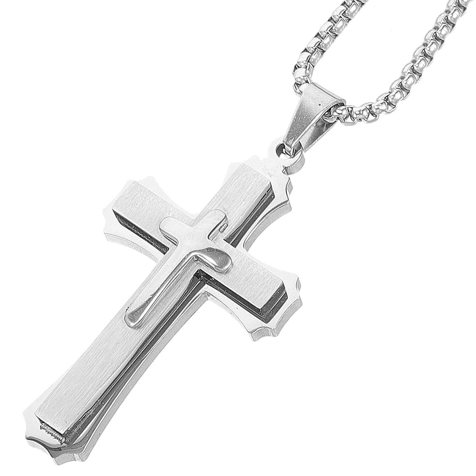 

Ornaments Automobile Rearview Mirror Pendant Crucifix Silver Car Hanging Accessory