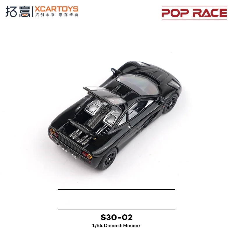 S30-02 Xcartoys x POP RACE 1:64 F1 Jet Black Diecast Model Car #6