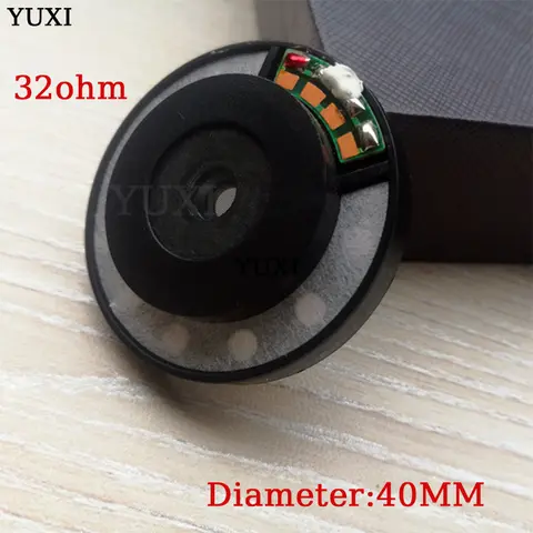 YUXI 1PC 40mm 헤드셋 스피커 용 32Ohm 64Ohm HIFI 헤드폰 유닛 용 전체 범위 저음 복합 다이어프램 헤드셋 드라이버
