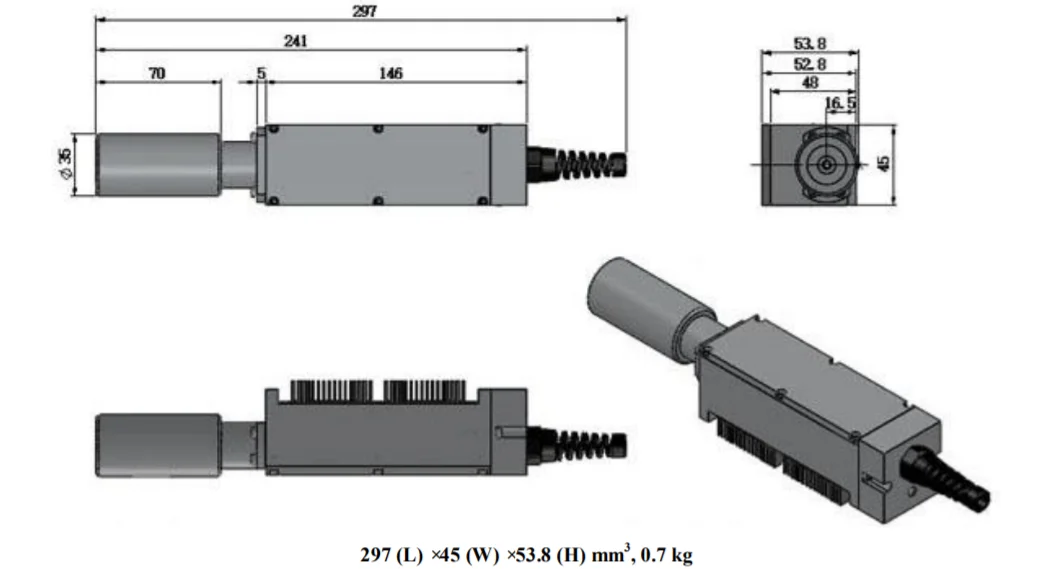 1064nm IR Pulsed Marking la.ser Source q switch la.ser For Plastic And Metal Marking