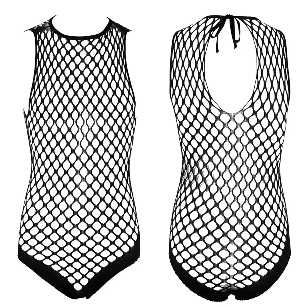 게이 Bodystocking 남자 페티쉬 바디 정장 남자 남자 친구 선물 섹시한 속옷 Fishnet 란제리 시시 남성 에로틱 한 Nightwear