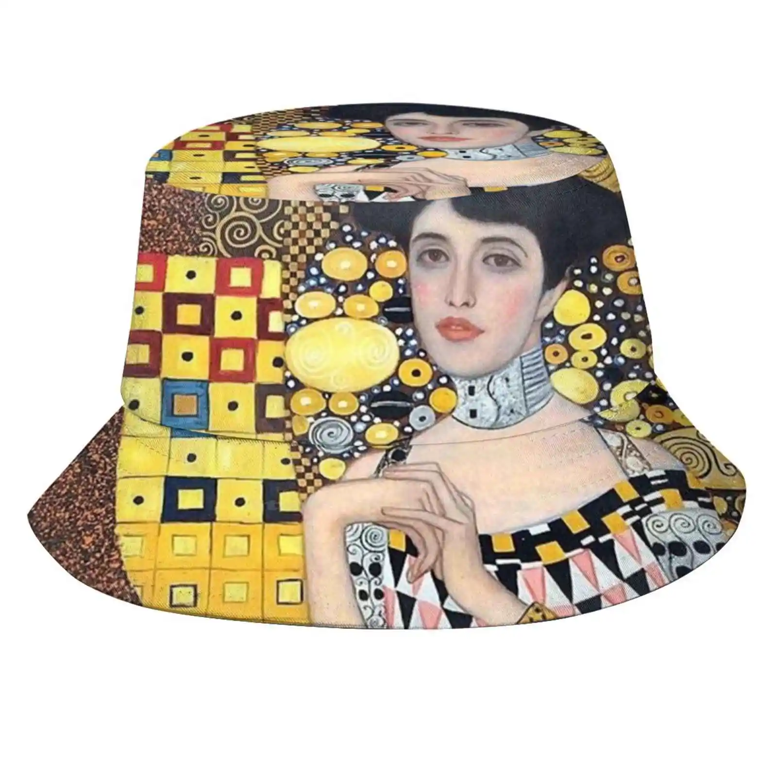 Gustav - Klimt Flat Top Breathable Bucket Hats Gustav Klimt The Kiss Gold Symbolism Klimt The Tree Of Life Klimt Tears Vintage