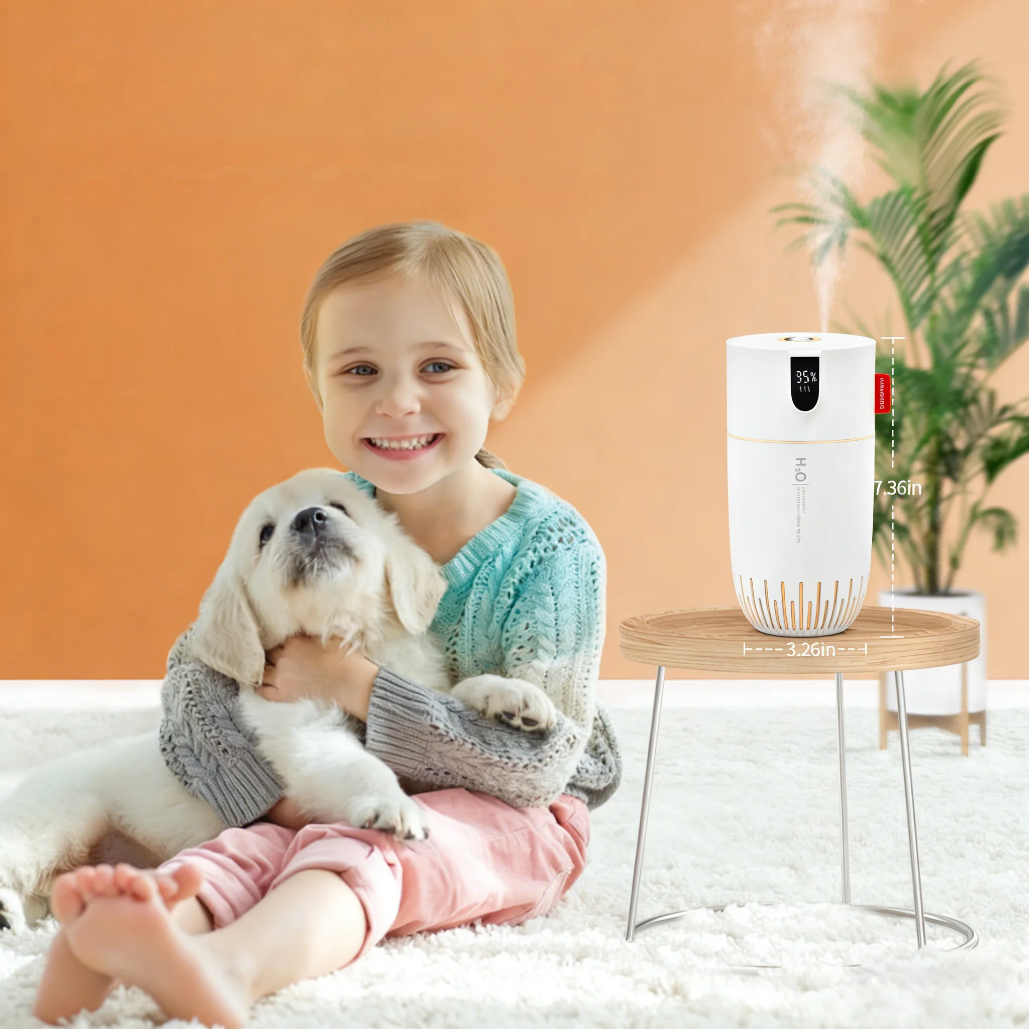 

Portable Humidifier - Small Air Humidifiers for Bedroom, Plants, Office, Travel - Cool Mist Humidifiers 2 Mist Settings