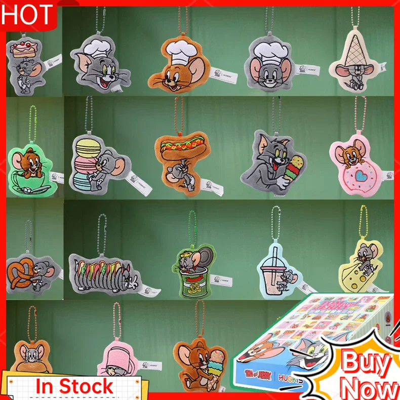 

52 игрушки Том и Джерри кот и мышь магнитный плюшевый брелок мультфильм магнит на холодильник Интернет известная коллекция игрушек слепая коробка