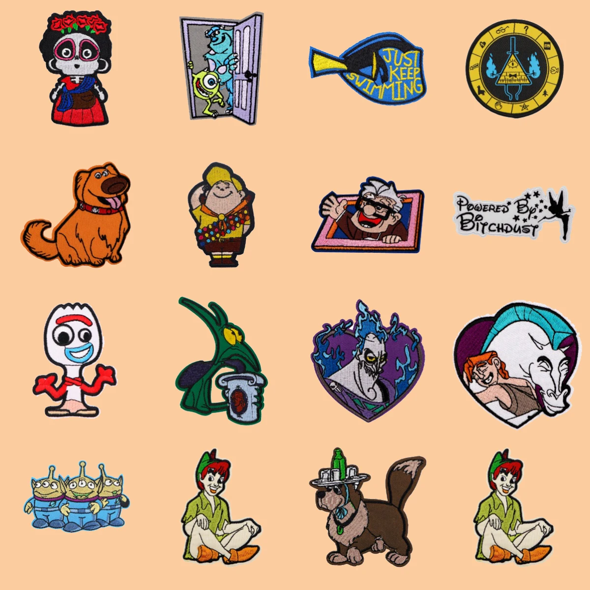 

Cartoon Monster Embroidery Patch Animal Iron On Patches For Clothing Thermoadhesive Patches For Jackets Sewing DIY Sticker