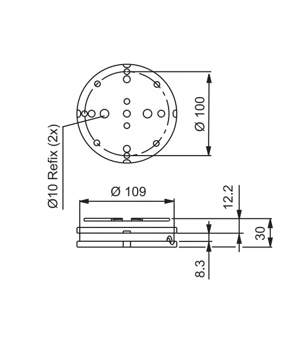 HPEDM manufacture precision System 3R stainless steel tool Pallet 116 mm HE-R06843.B