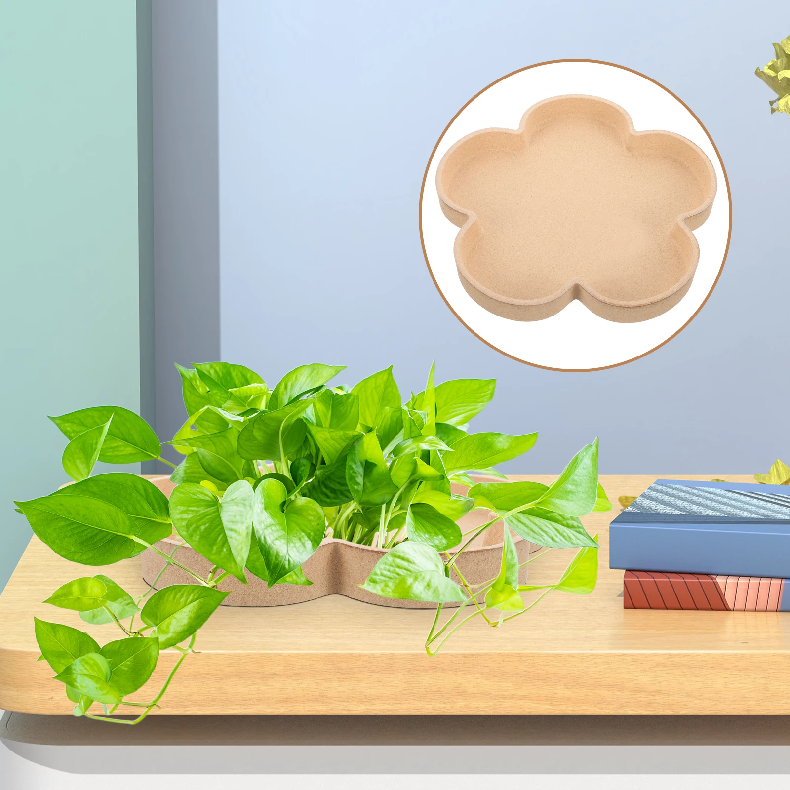 

Wood Serving Flower Shaped Household Tea Tray Breakfast Storage Plate For Office Home Kitchen Party Picnic Creative Display Tray