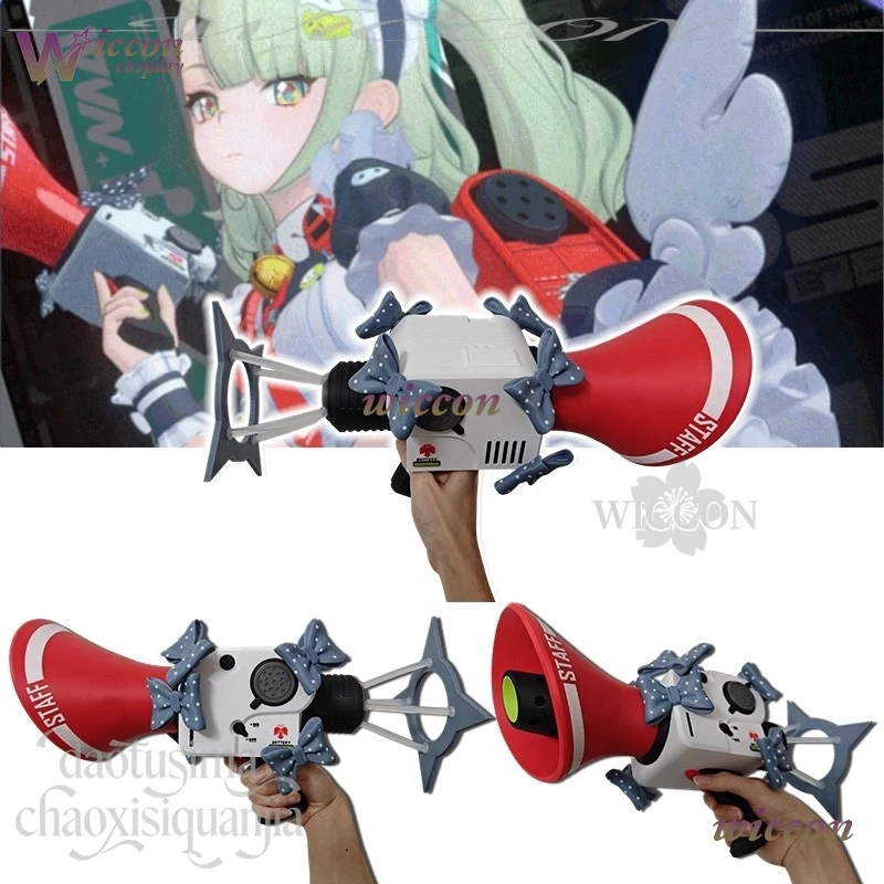 

Anime Game Zenless Zone Zero Afternoon Tea Break Cosplay Sunna Red Fake Loudspeaker 3D Polylactic Acid Props Accessories Cos