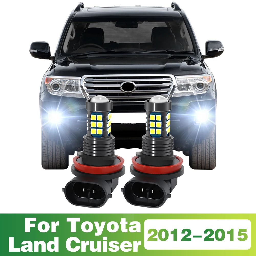 

2 Pcs LED Lamp Car Front Bulb Fog Light For Toyota Land Cruiser 2012 2013 2014 2015 Accessories