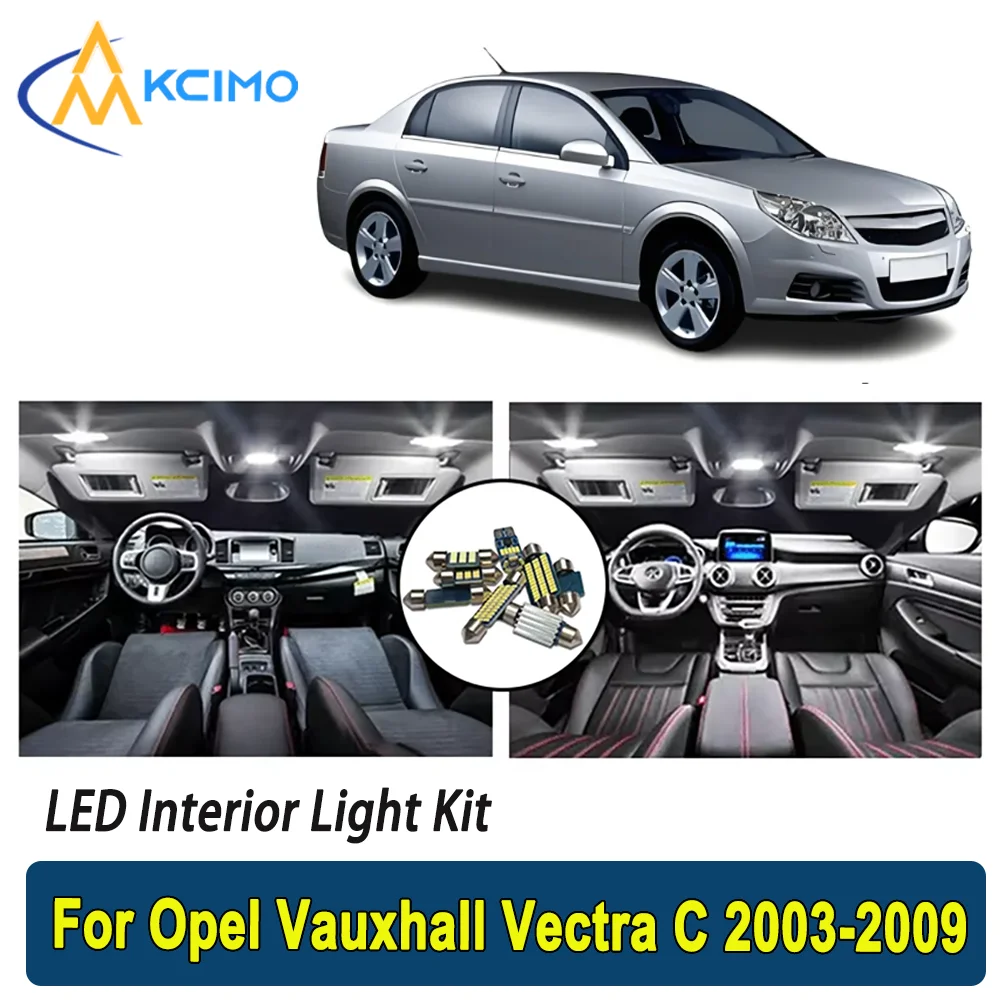 

Kcimo LED For Opel Vauxhall Vectra C (2003-2009) Premium Bright LED Interior Dome Map Trunk Light Kit Car Led Lamps Canbus Car