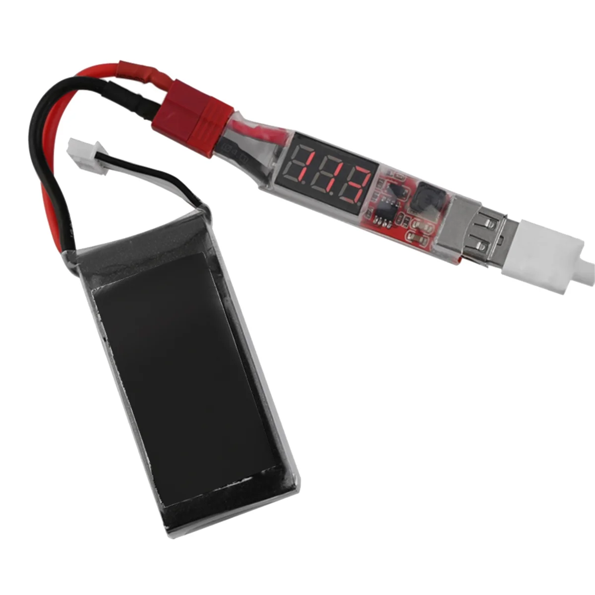 A77I 2X 2S-6S Lipo Lithium Batterie XT60 zu USB Ladegerät Konverter mit Spannungsanzeige Adapterplatine