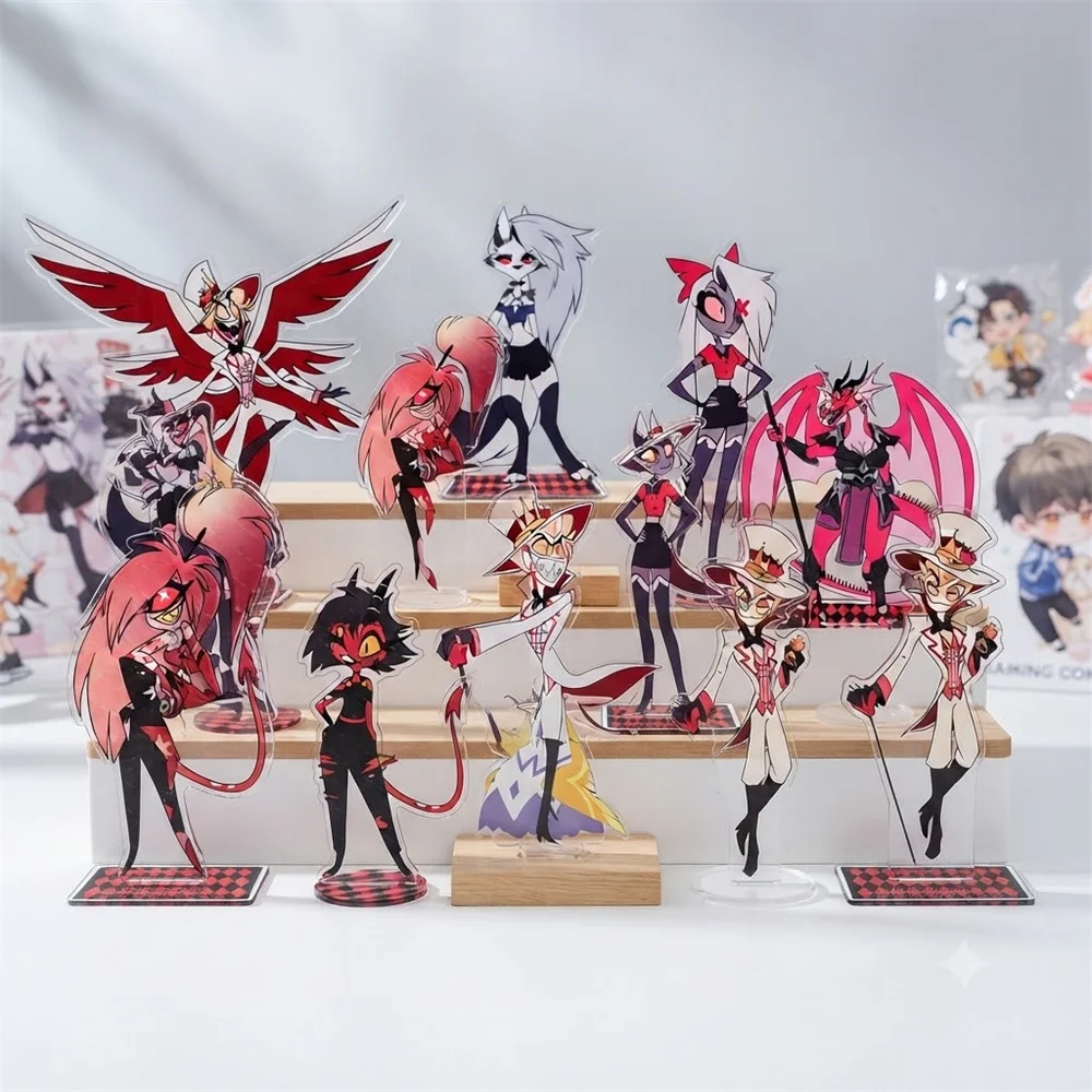 15CM Anime Helluva Boss Acrylic Keychain Stand Model Ornament Accessories Goods Christmas Gifts