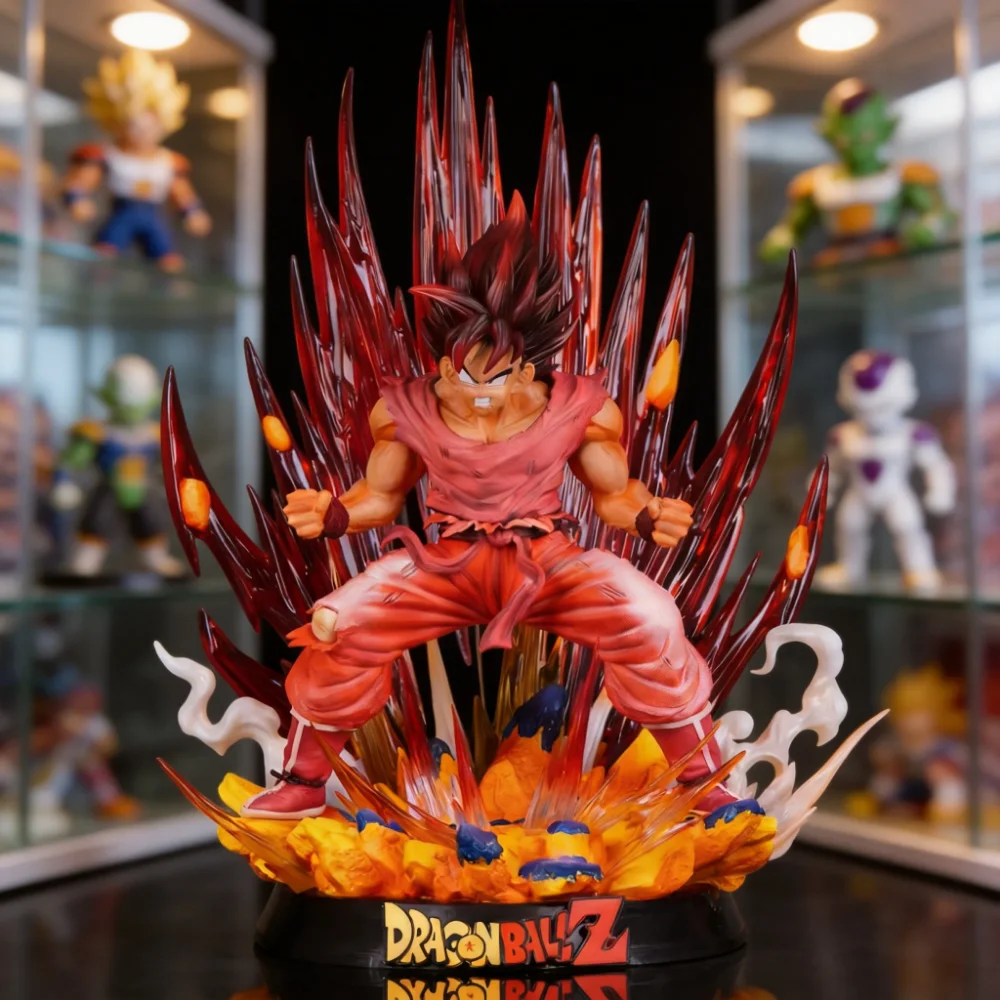 

38cm Dragon Ball Z Anime Figure Kaiouken Son Goku Action Figure Super Saiyan Anime Model Statue Collection Children Gifts Toys