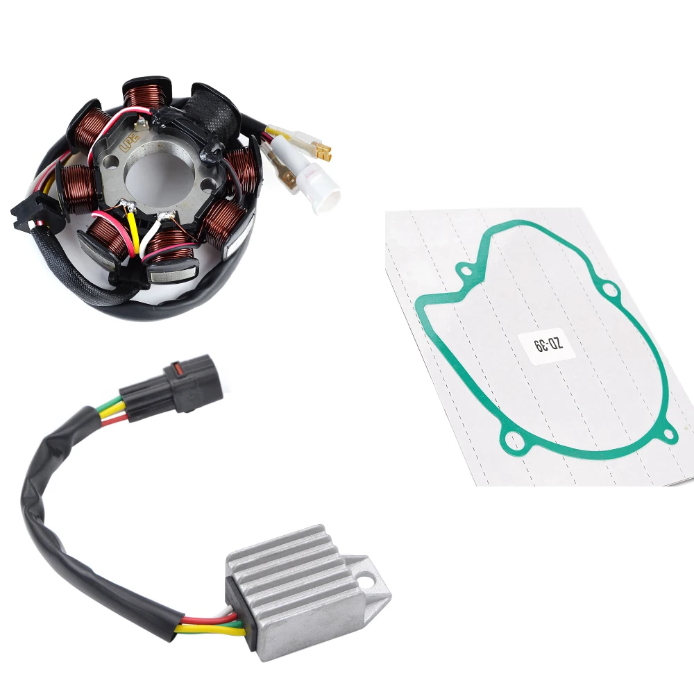 

Stator Coil Gasket Kit + Rectifier Regulator for K-TM 250 400 450 525 EXC EXC-G MXC Racing Six Days XC XC-W EXC Factory Racing