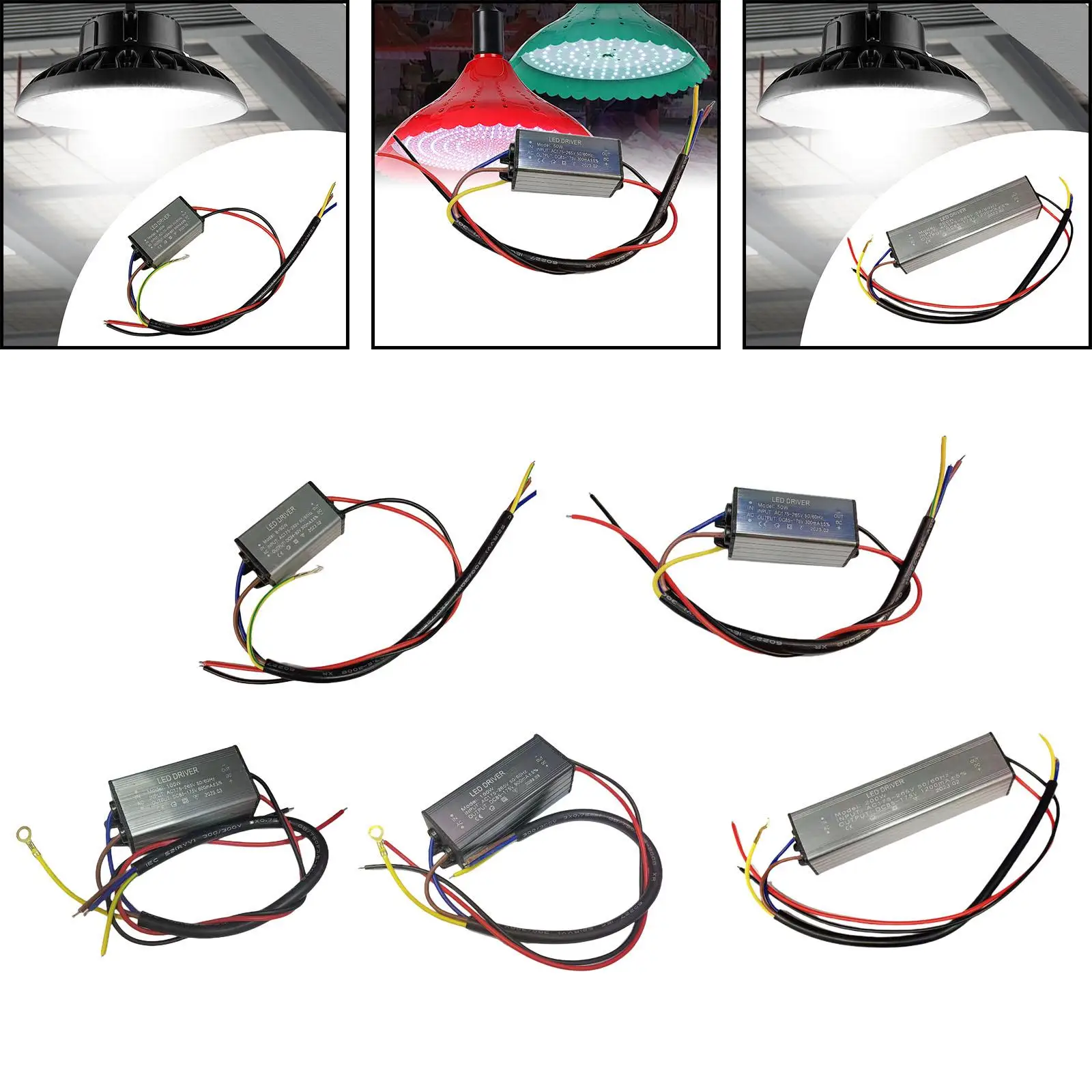 IP66 Waterproof LED Driver Power Supply Adapter Compact Aluminum Converter for LED Tapes Spotlights