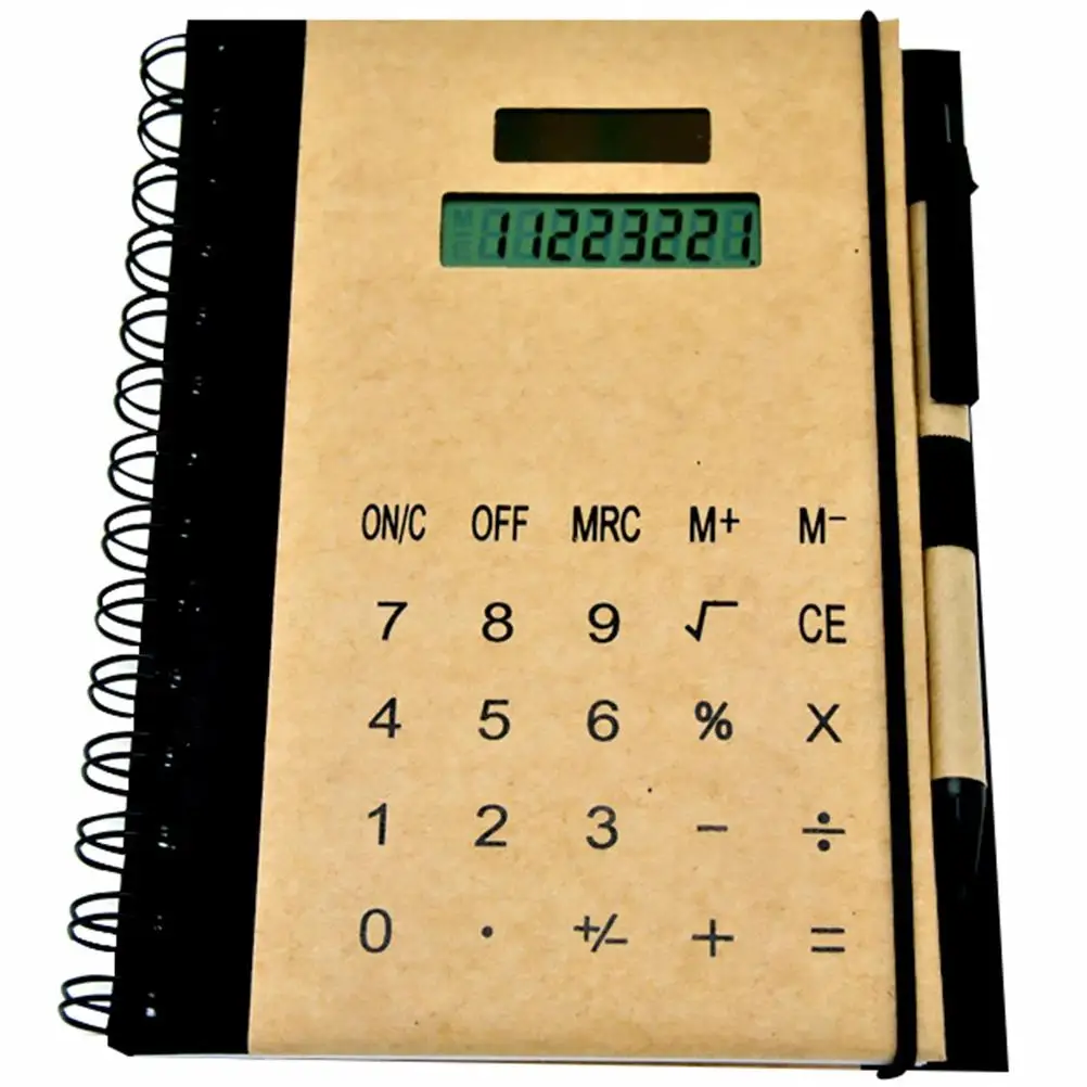 

Solar Calculator Paper Notepad Assorted Colors Multifunctional Blank Notebook Durable Writing Travel Diary Planner Gift