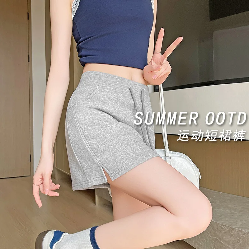 

Drawstring Hip-wrapped Sports Women's New TrouserHigh Waist Versatile Casual Hip-wrapped A-word Skirt