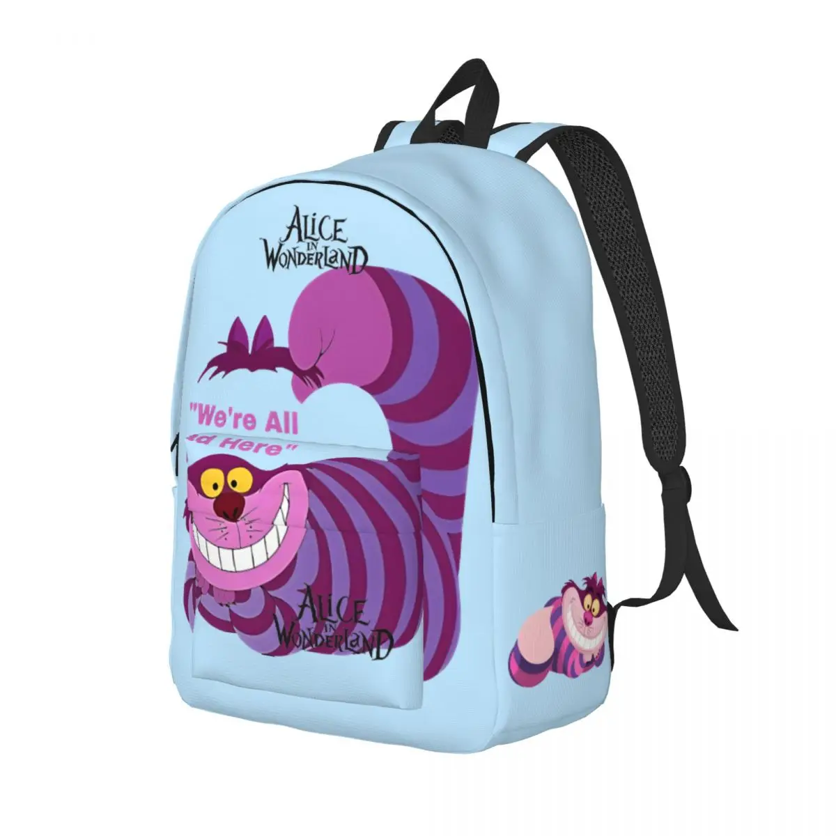 Alice Kindergarten Bag Disney Alice in Wonderland Film For Women Snack Storage Weekend Picnic Gift Retro Washable Schoolbag