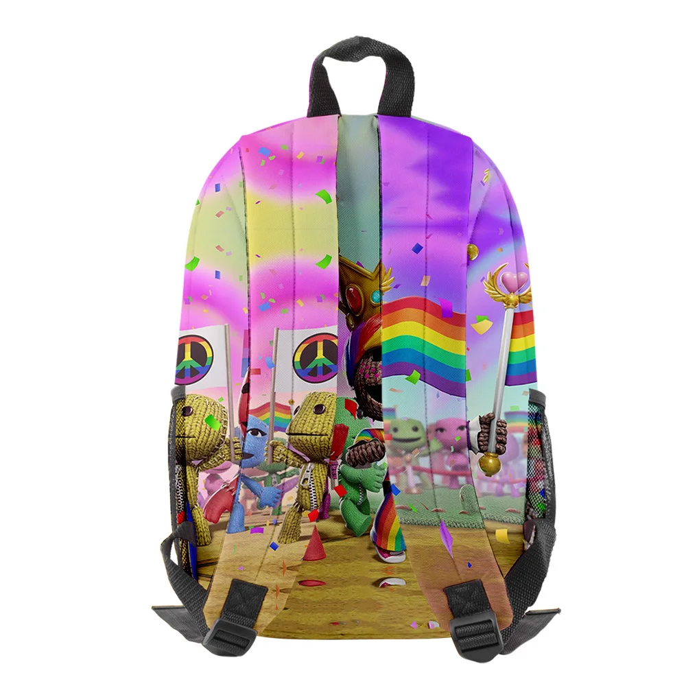 Sackboy nowy Harajuku plecak Anime dorosłych Unisex torby dla dzieci Casual Daypack szkolne torby Anime plecak dla dzieci chłopców