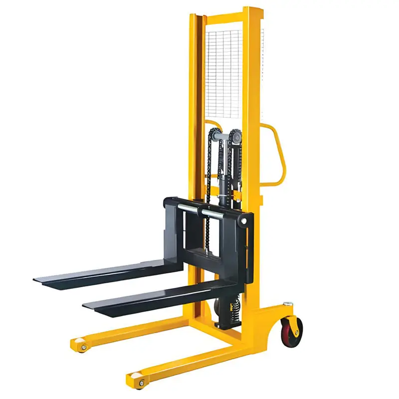 C-frame manual stacker 1000kg/2000kg hydraulic electric forklift 4WD polyurethane tire installation operation energy