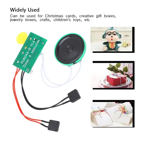 DIY Greeting Card Chip 4 Minutes Recordable Voice Sound Chip Voice Greeting Card for Holiday Greeting Card Module