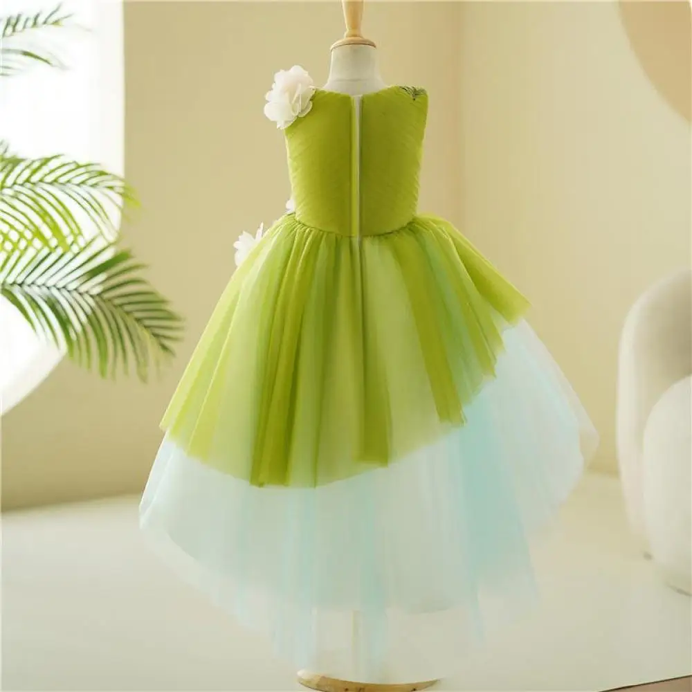 Flower Girl Birthday Dress Children Wedding Dresses For Kids Evening Gowns Girls Boutique Party Wear Elegant Dovetail Skirt