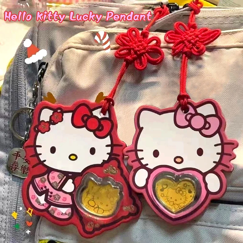 Sanrio Hello Kitty Jewelry Pendant, Creative Chinese Knot, Good Luck, Good Luck, Mobile Phone, School Bag, KT Pendant Gift