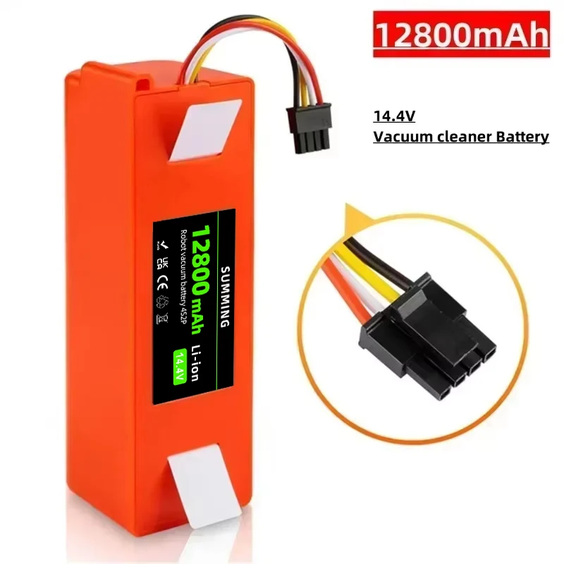 

14.4V 12800Ah Li-ion Battery Robotic Vacuum Cleaner Replacement Battery for Xiaomi Robot Roborock S50 S51 S55 Accessory Spare