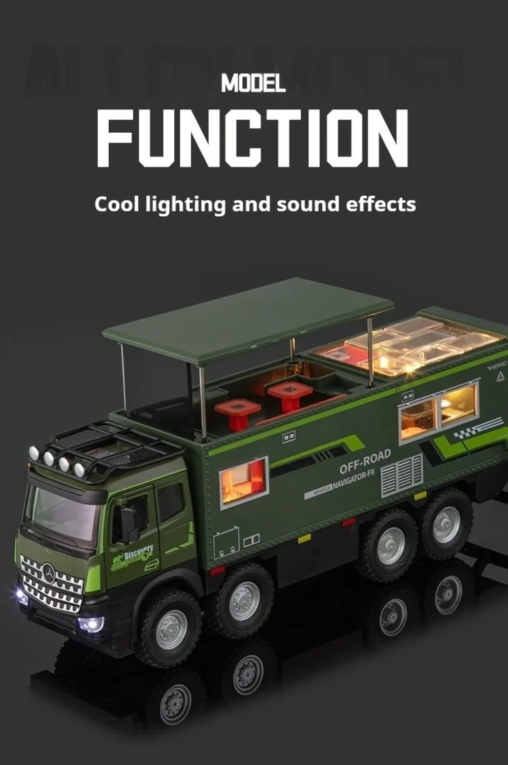 Model kampera podróżnego 1:18, zabawka samochodowa z napędem inercyjnym, otwierane drzwi, wykwintny wnętrze, modele kamperów, zabawki, ozdoby do salonu.