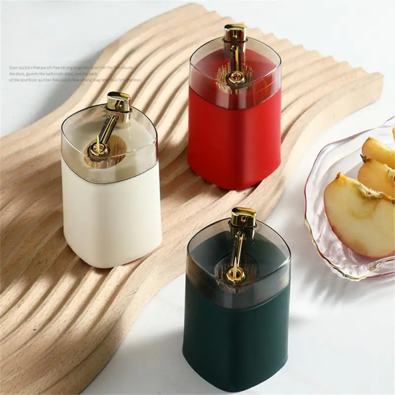 Automatic Pops Up Toothpick Holder Box Portable Toothpick Container Toothpick Dispenser Dining Table Toothpick Storage Boxes