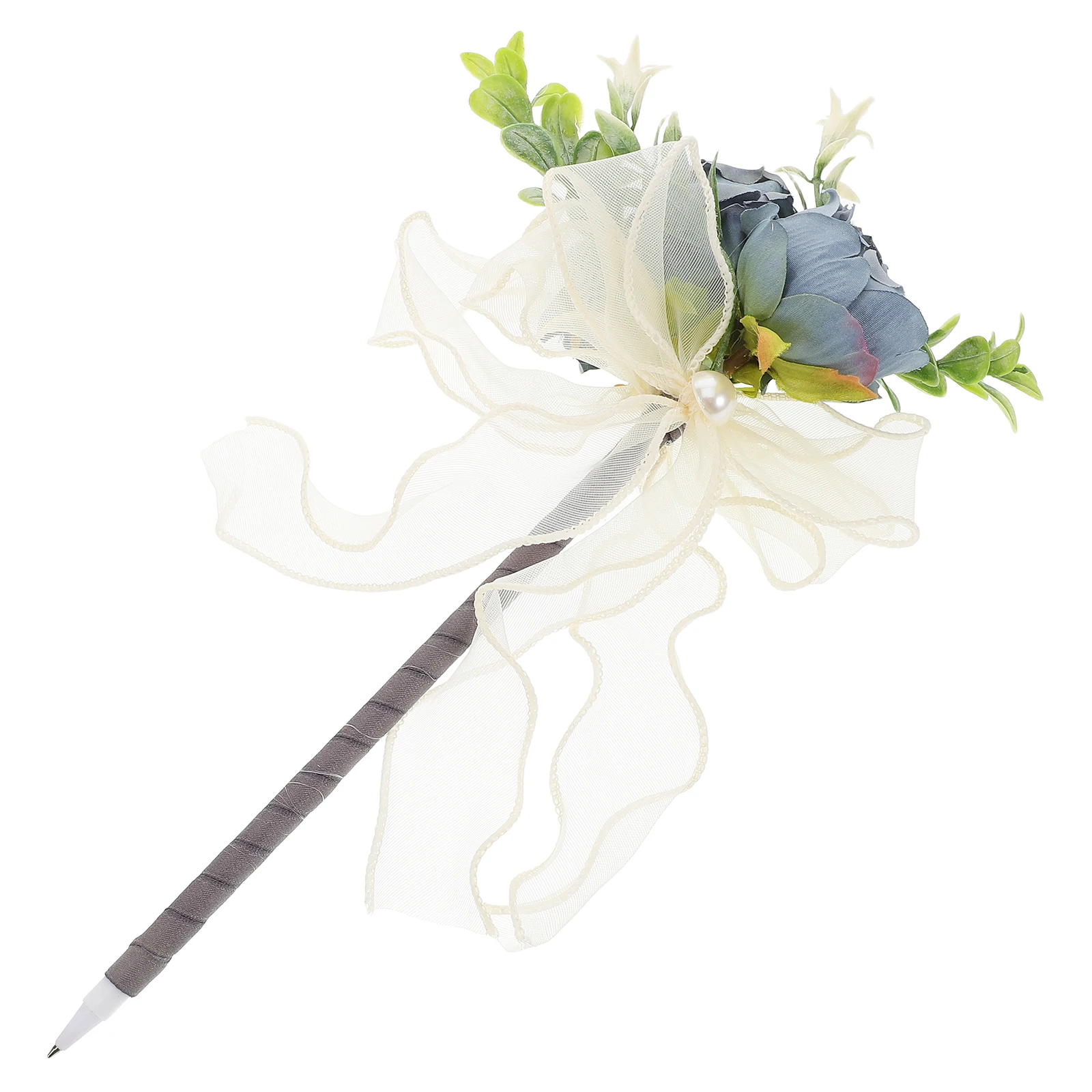

Imitation Rose Ballpoint Pen Creative Artificial Flower Writing Pens Black Ink Teacher Gift Party Present Realistic Design 3D