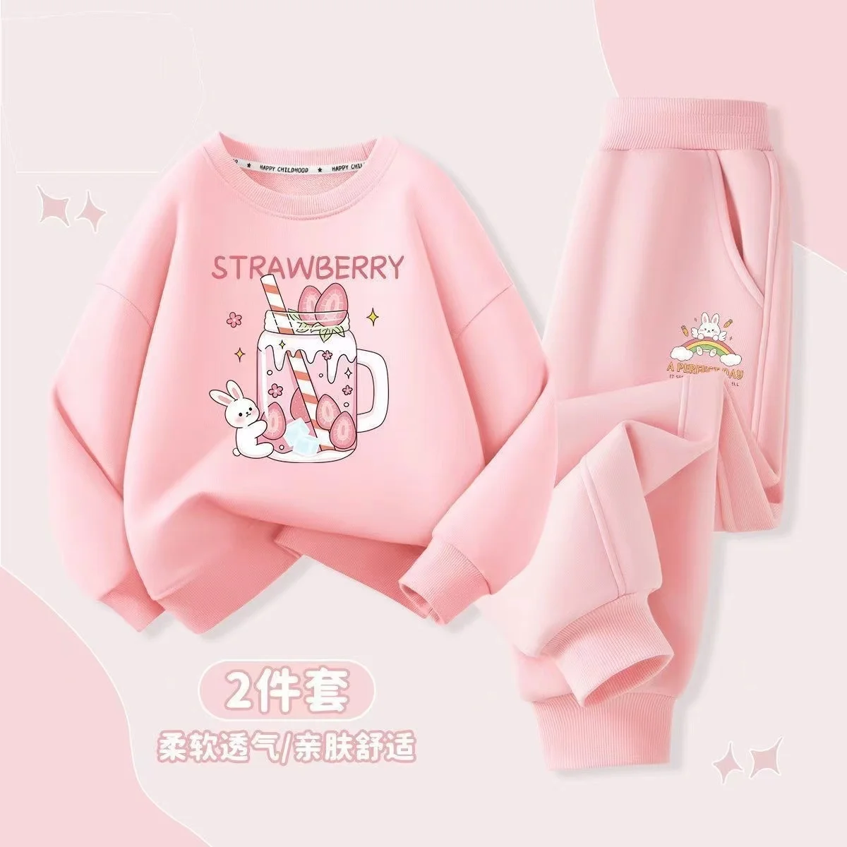 الخريف طفلة الملابس مجموعة الكرتون المطبوعة البلوز بلوزات بلوزات وسراويل أسفل 2 قطعة دعوى طفل الأطفال الصبي رياضية #5