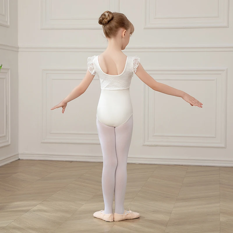 Girls Ballet Leotards Tutu Dress Ballet Skirt For Kids Children Dance Skirt Gymnastics Dancewear Balleriana Clothes Lace Sleeves