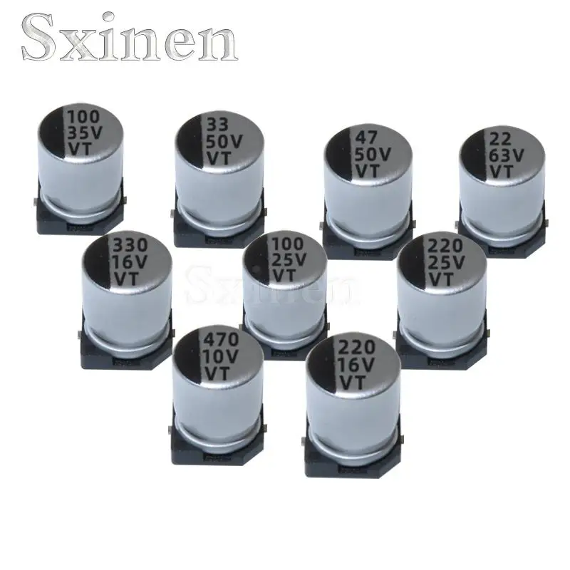 

10PCS/Pack Sxinen 6.3 * 7.7 SMD aluminum electrolytic capacitors 6.3V 330UF 330UF 10V 470UF 16V 220UF 25V 100UF 220UF 35V 100UF