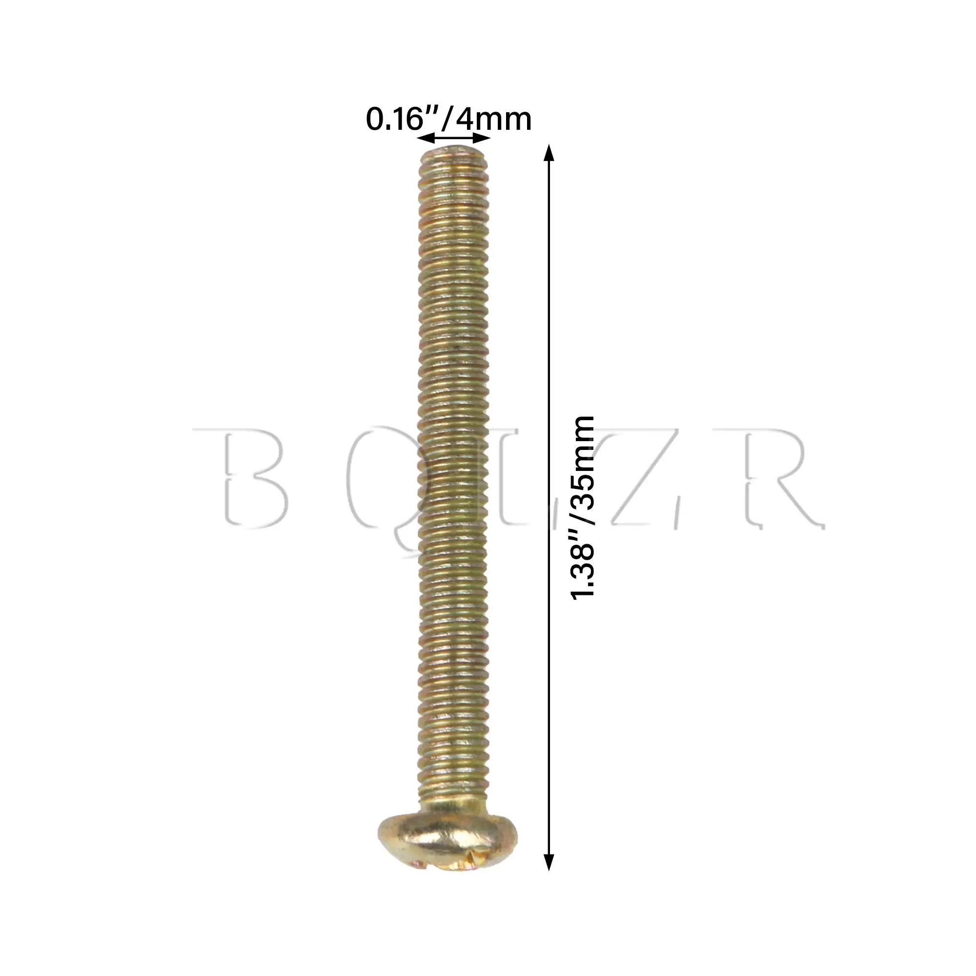 BQLZR 20 PCS 0.16"x1.38" Stainless Steel Slotted Cross Machine Screws Bolt