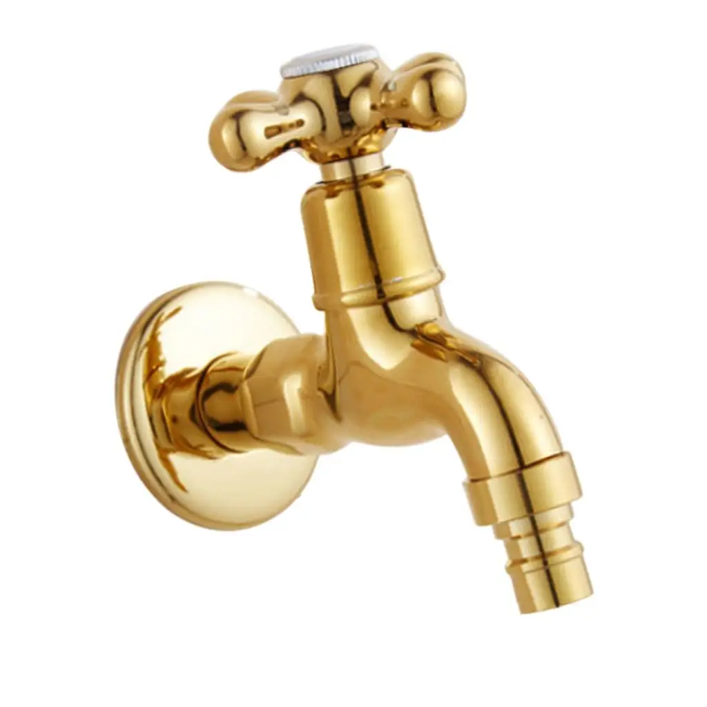 

Vintage Single Handle Wall Mounted Alloy Faucet Cold Water Basin Tap for Bathroom Laundry Kitchen