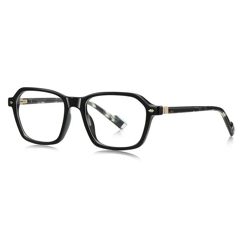 

KUXA New Fashionable Retro Design Men's Anti-Blue Light Square Frame Photochromic Glasses Customizable Prescription LS224