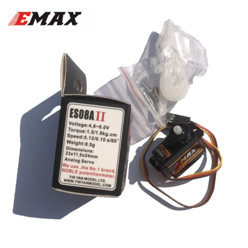 

EMAX ES08A II Mini Plastic Gear Analog Servo 1.8Kg.cm Torque For DIY Aircraft Small Glider Fixed Wing Steering